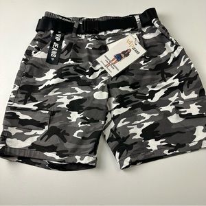 VIP women’s Camouflage Shorts - Black and Gray‎ size 14 new with tags
